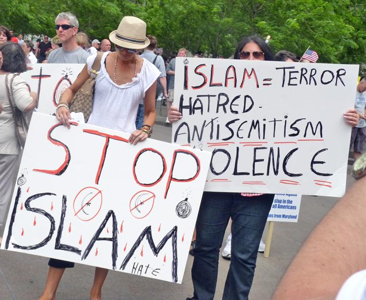 A demonstration in Zuccotti Park spewed hate about the proposed construction of a mosque in Lower Manhattan