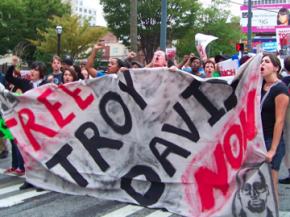 Marching on the national day of action to stop the execution of Troy Davis