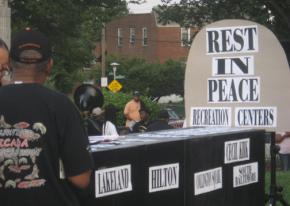 A "funeral" for Baltimore's recreational centers