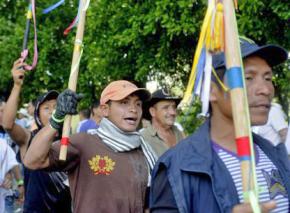 Colombian campesinos protest in the Catatumbo region