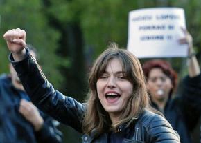Protests have continued in Belgrade each night since the first round voting in the presidential election